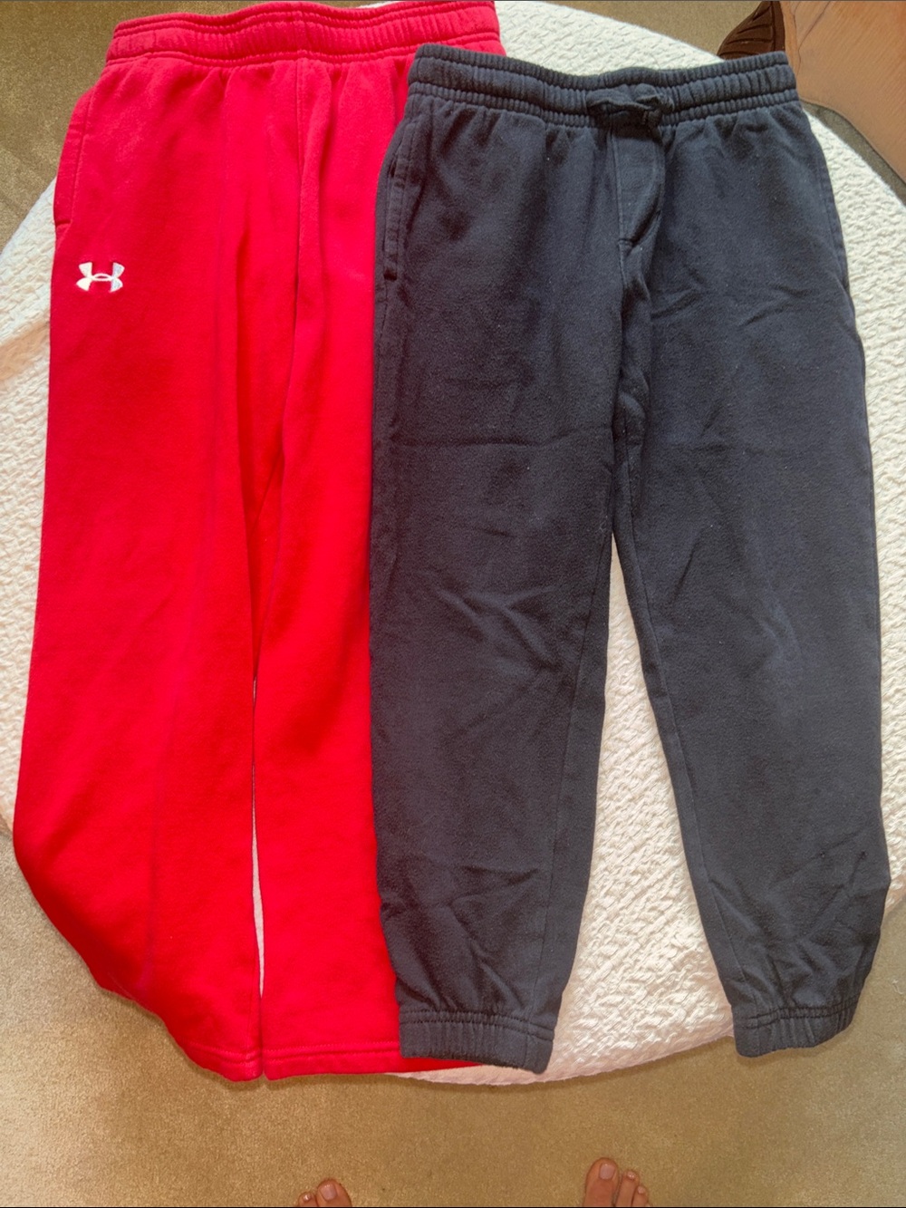 Boys Red and Black Sweatpants Set
